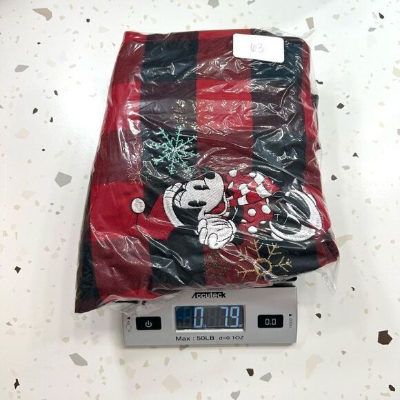 Disney Store Minnie Mouse Girl M Red Black Plaid Christmas Dress Holiday Festive - Picture 10 of 10